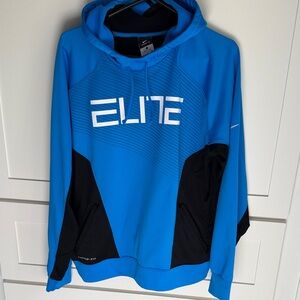 Blue and Black Nike Elite Hoodie